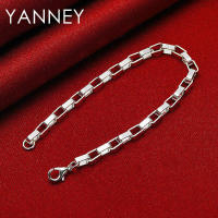 Pulsera de plata para hombres y mujeres, pulsera de cadena de 8 pulgadas, regalo de joyería - details 1