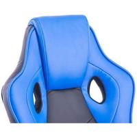 Silla de Ordenador Oficina |   Ergonómica para Gamers Especial Videojuegos |   Piel Sintética Acolchada |   Altura e Inclinación Ajustables |   Color Negro y Azul - details 6