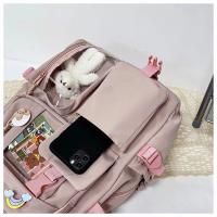 Mochila escolar de lona para adolescentes y niños, morral escolar para ordenador portátil, bolsa de viaje - details 12