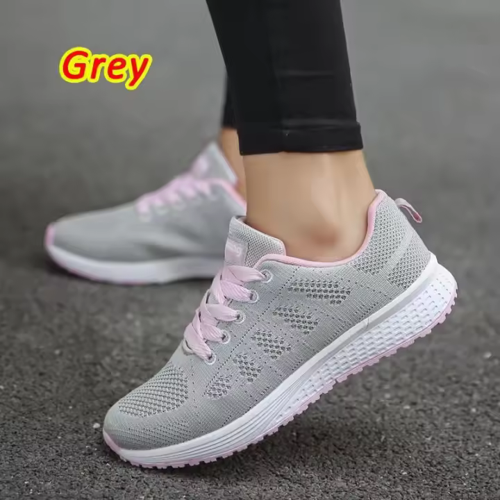 Zapatillas de Correr Ligeras y Transpirables Zapatos Planos Casuales para Mujeres - 1