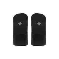 2 tapas de extensión de señal de giro para motocicleta, cubierta extendida de botón de interruptor para Harley Sportster Dyna Fat Bob FXDF Softail, color negro/cromo - details 13
