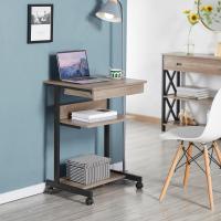 Mesa Ordenador con Ruedas Escritorios Ordenador Pequeña con Bandeja de Teclado Mesa Gaming con Cajón para Estudio,Espacio Límite Negro 79,5x56x51cm Roble Claro - details 10