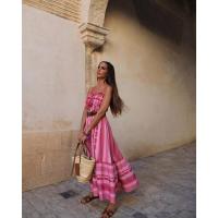 BUNO-vestido Midi bohemio para Mujer, vestido de vacaciones con encanto de empalme, vestido de tirantes Vintage de punto, Vestidos de Mujer para Mujer - details 2