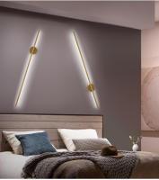 Lámpara de Pared Moderna LED PARKSON Luces Interiores para Sala de Estar Baño Dormitorio Decoración Dorada Iluminación Céng 85-265V 60cm 80cm 100cm Material Metal - details 8