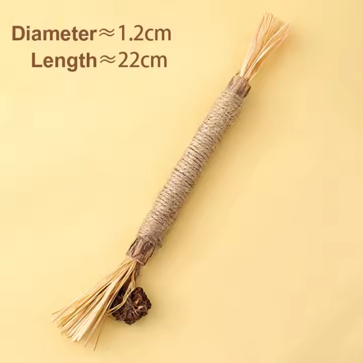 HOOPET-Palo de poligono de madera para gato, palo Molar de hierba gatera, palo de Limpieza de dientes, suministros para mascotas, Juguetes - 1