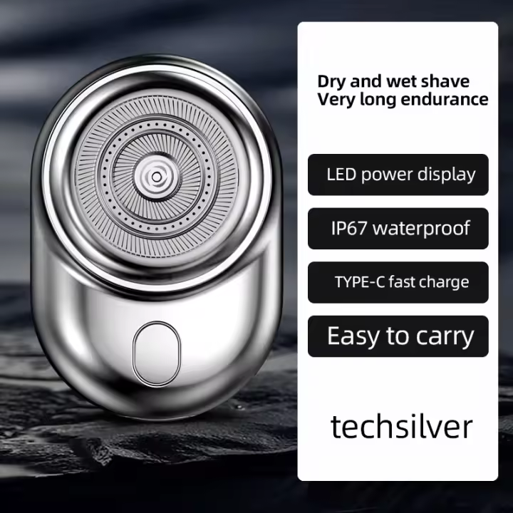 Afeitadora eléctrica recargable lavable para hombres, Mini recortadora portátil inalámbrica, paracara, barba y cabellera actualizada - 1