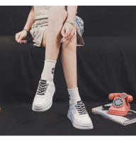 Zapatos blancos pequeños de punta baja para mujer, zapatillas con plataforma, con aumento de altura, diseño versátil - details 2
