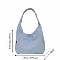 Bolso de hombro de nailon de Color caramelo, bolso de mano deportivo de secado rápido de gran capacidad, paquete de teléfono móvil de estilo coreano de Color sólido, Unisex - details 1