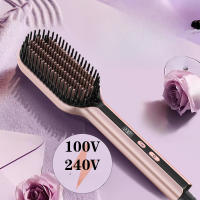 Peinador portátil para alisar el cabello anion alisador doméstico para el cabello puffy electric roll peine recto roll doble uso - details 2