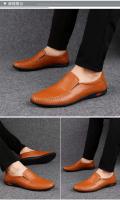 Zapatos deportivos planos para caminar de otoño para hombre de cuero genuino 2020, zapatos de conducción informales transpirables - details 6