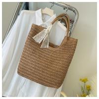 Bolso de hombro tejido hecho a mano Vintage para playa para mujer, bolsas de compras de rafia y ratán, bolsos bohemios para mujer, bolsos informales para viajes y vacaciones de verano - details 26
