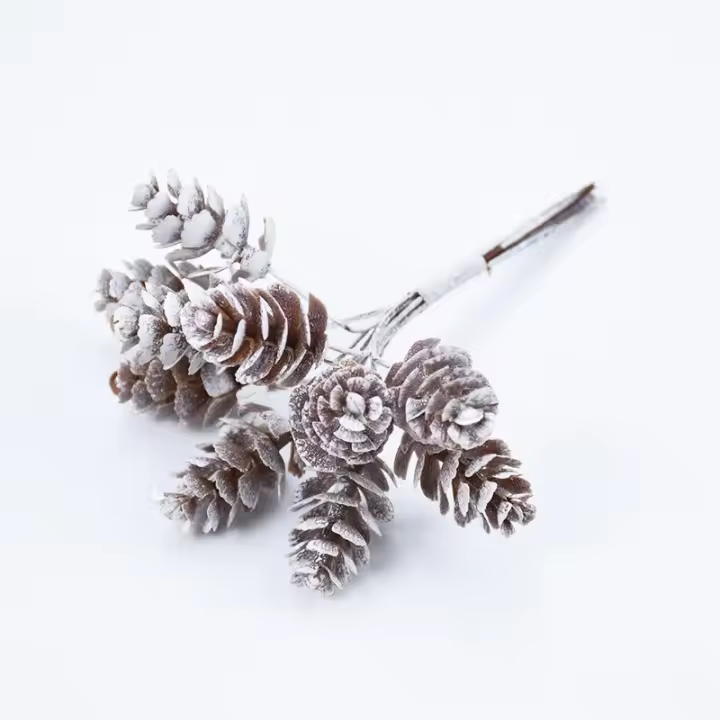 Ramas Artificiales de Pino 10pcs Flores Decorativas para Hogar y Boda Ideal para Navidad - 1