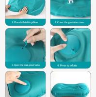 Cojín inflable de prensa de viaje, almohada Lumbar cuadrada, portátil, plegable, para exteriores - details 13