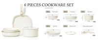 Sartenes de Cocina de 6 Piezas, batería de Cocina con Tapas, Sartenes de Mango extraíble, Apta Para Todo Tipo de Cocinas - details 6