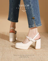 Zapatos Mary Jane de charol con punta cuadrada y tacón en bloque estilo hada = - details 2