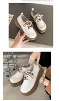 Nuevo estilo universitario con cordones dobles y cordones con falda pequeña, zapatos de plataforma de cuero, zapatos individuales. - details 19