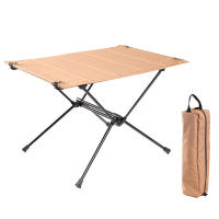 Mesa plegable ligera para acampar, marco de aluminio duradero, mesa de tela para interior, oficina, Camping, senderismo - details 4