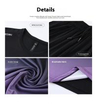 "Traje deportivo de verano para hombre con degradado: camisa de manga corta y pantalones cortos, ropa deportiva" - details 0