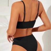 2025 nuevo traje de baño dividido sin tirantes para mujer, Bikini Sexy de playa, traje de baño de aguas termales - details 1