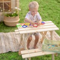 Juego de Mesa de Madera para Niños 90x90xA50 cm Ideal para Exterior o Interior - details 20