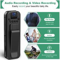 Mini cámara corporal HD 1080P Grabadora de vídeo portátil con 180 °   Videocámara portátil con lente giratoria y cámara corporal de policía de visión nocturna para deporte/entrega/viajes/aplicación de la ley con 128GB - details 0