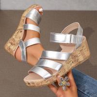 Sandalias de tacón de cuña para mujer, zapatos de verano - details 3