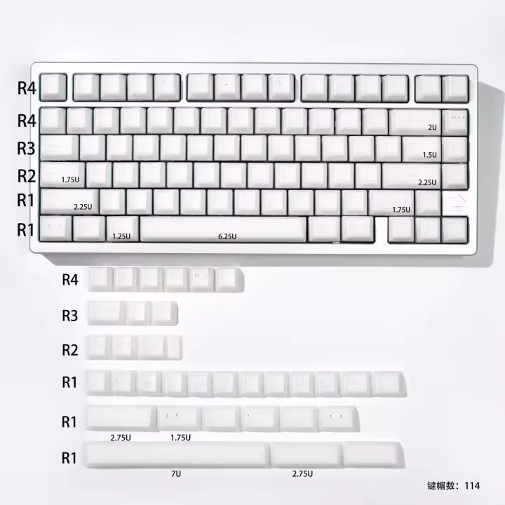 Pbtfans-tapa de llave de rayos X ABS, tapa de llave de perfil de cereza translúcida personalizada para accesorios de teclado Nical, copia - 1