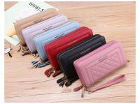 Carteras de Cuero PU para mujer, monedero largo con doble cremallera, bolso de mano de diseñador de lujo para teléfono - details 12