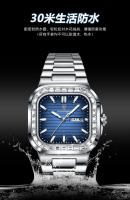 Marca suiza de lujo nuevo reloj de hombre con doble calendario reloj de diamantes - details 9