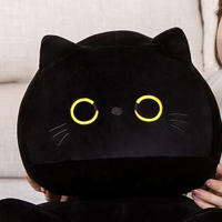 Peluche de gato negro, juguete de Animal de peluche suave, Huggable, adecuado para dormitorio, sala de estar, familia - details 5