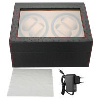 Bobinadora de reloj automática de lujo, caja de exhibición de cuero, almacenamiento 4 + 6, rotación automática, 2 motores - details 4