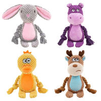 Juguete interactivo de peluche para perros pequeños, relleno, indestructible, resistente a mordeduras, sonido, cachorro, sonajero para perros chirriantes, suministros de juguetes para mascotas - details 3