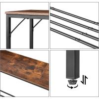 Consola de Entrada y Sofá, Estilo Industrial para Dormitorio, Salón - 107 x 30 x 78CM, Marrón Rústico - details 5