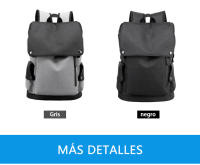 Mochila informal con tapa para hombre, bolsa impermeable con contraste de color ligero, para ordenador de 15,6 pulgadas, para estudiantes - details 9