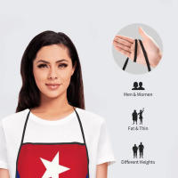 Delantal de Cocina con Bandera de Cuba Havana Unisex para Chefs, Horneados, Jardineros - details 42