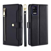 Magnético de cuero multifuncional para LG K52, funda protectora con cremallera, de moda - details 11
