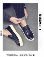 Zapatos de cuero para hombre, tendencia plataforma, zapatos casuales de moda ligera, zapatos de hombre - details 12