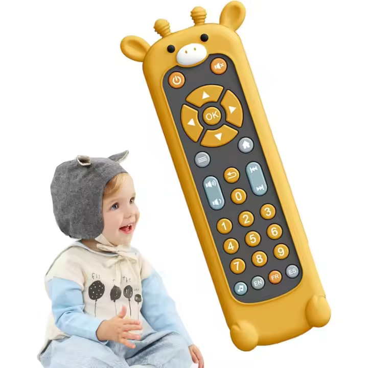 Control Remoto de Silicona para bebés, Juguetes educativos Templarios con Forma de animal - 1