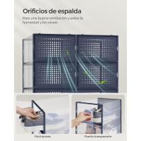Cajas de Zapatos de Plástico Juego de 18 Organizadores Plegable, Apilable, Transparente, Blanco - details 55
