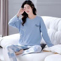 Nuevo Conjunto De Pijamas Para Mujer Primavera Otoño Invierno 2 Piezas Camiseta De Manga Larga Y Pantalones Algodón Homewear - details 2