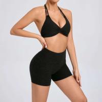 Traje de entrenamiento de gimnasia reforzado deportivo para mujer, ropa deportiva para mujer, traje de yoga rosa, verde y rojo 2024 - details 40
