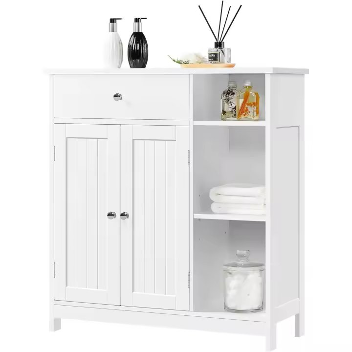 Mueble de baño con cajones y Puerta y estantes Ajustables para Cuarto de baño, Sala de Estar, Cocina, Pasillo, 75 x 30 x 80 cm - 1
