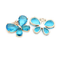 Colgantes de Mariposa de Vidrio de Zirconia de Brasso Dorado 18K Collar Aretes de Alta Calidad Accesorios de Joyería DIY - details 10