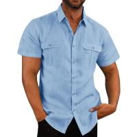 Blusa de algodón con bolsillo para hombre, camiseta informal de manga corta con cuello Henley, color negro, blanco, azul y gris, talla grande 5xl, 4xl, 3XL, 2XL - details 7