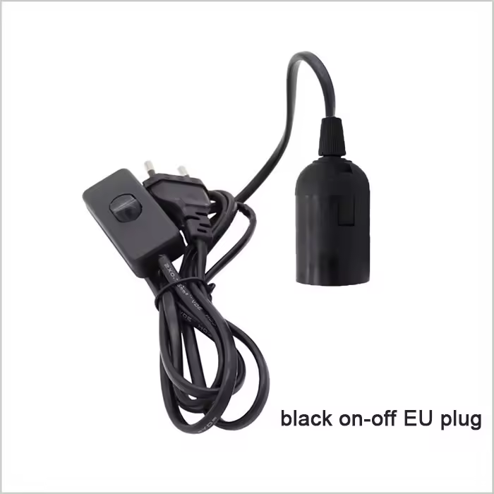 Luz LED colgante de espectro completo para cultivo de plantas de interior, lámpara colgante ajustable E27, color blanco y negro, 6W, 15W, 20W, 26W - 1