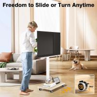 Soporte TV Universal Suelo para TV de 32-65 Pulgadas de Plasma LED LCD, Blanco Soporte TV con Ruedas Pie TV con Giratorio y Altura Ajustable hasta 40 Kg, VESA Máx 400x400mm - details 5