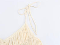 OUWU Tops Cortos Sexys para Mujer Camisetas Sin Mangas Recortadas con Volantes - details 8