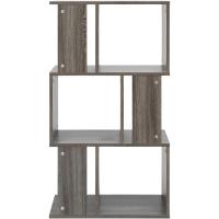Estantería decorativa/estantes flotantes/Estantería de madera/Estantería con 4 estantes, oficina,modular, sala de estar, biblioteca - Display Shelf SRK-W3 - Marrón ceniza - details 61