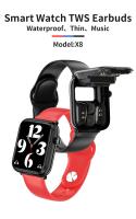 Reloj inteligente con pantalla completamente táctil de 1,69 pulgadas y auriculares Bluetooth TWS 2 en 1 - details 0
