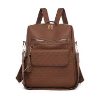 Nueva mochila para mujer con estampado de diamantes, moda simple y versátil, que mejora la calidad de la mochila de gran capacidad. - details 3